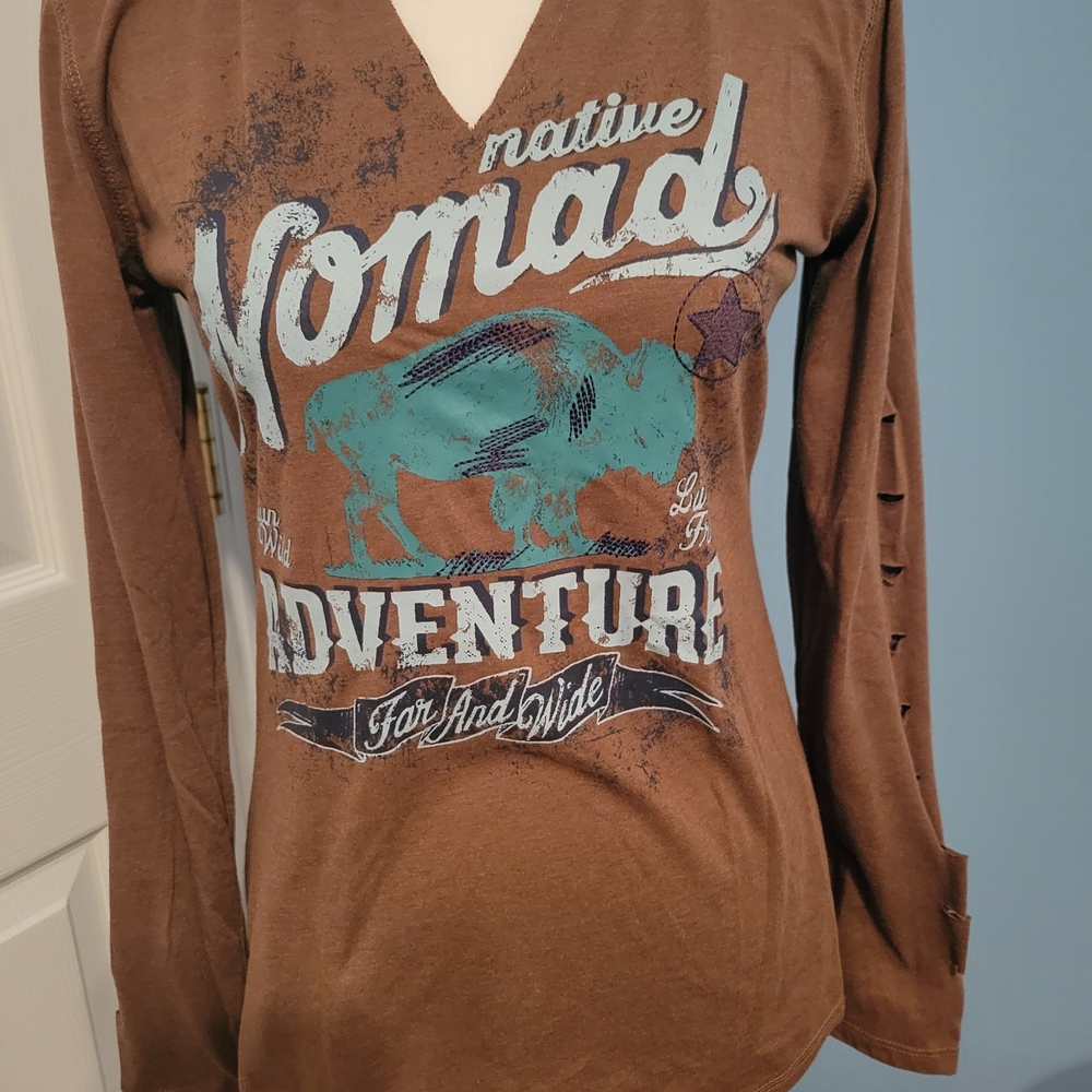 Nomad Adventure Brown Long Sleeve Tee